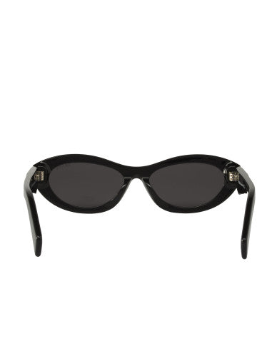 Prada SPR 26Z 16K-08Z Symbole Square Shape Black Silver