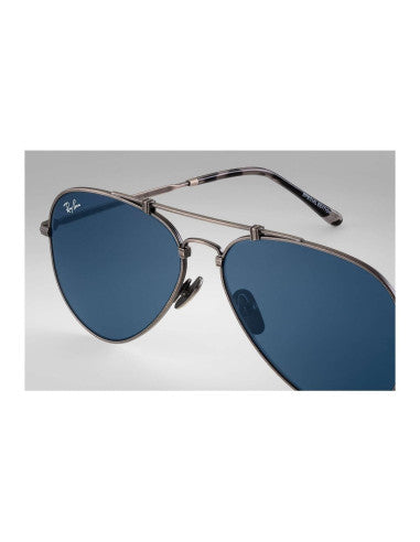Ray Ban Aviator Titanium Blue Classic Pewter Rb8125 9138t0